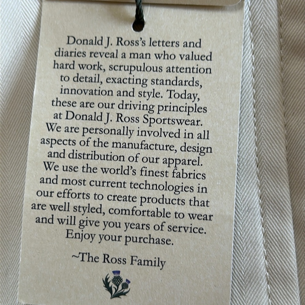 Donald Ross Men’s flat front shorts. Color is Wheat (pale butter yellow) Size 36 - Picture 8 of 14